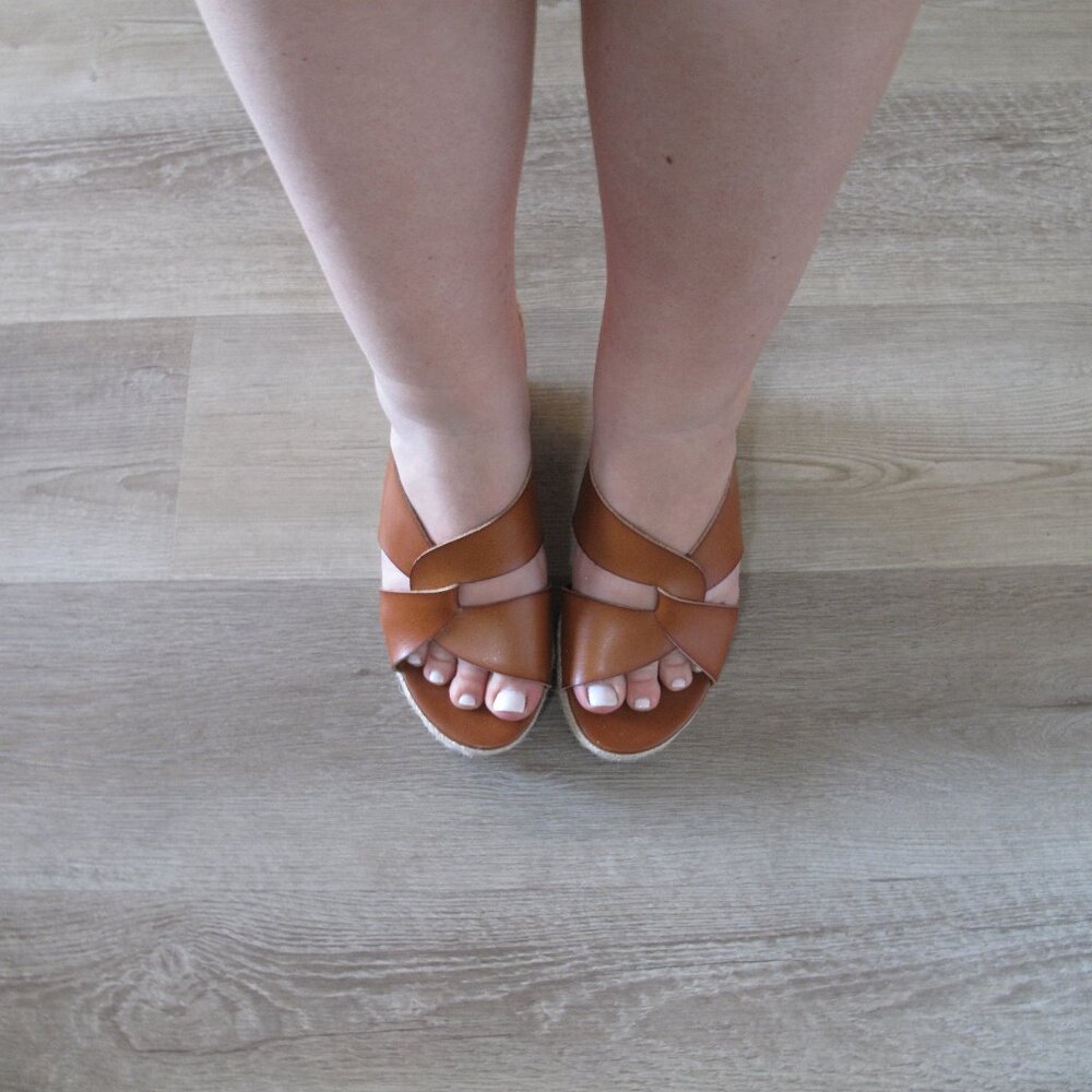 ZIGI SOHO Cognac Espadrille Wedge Sandals - Picture 8 of 10